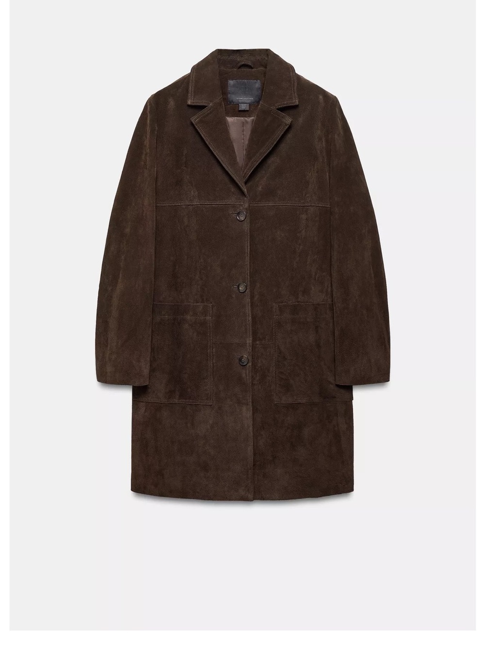 Zara 100% suede coat ZW Collection